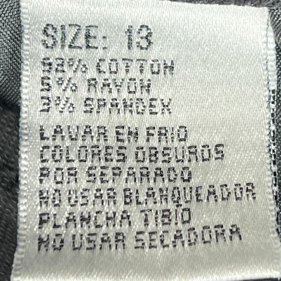 Bamboo Original Denim Black Cutoff Jean Shorts Sz 13 Grunge Stretch Denim Jorts - Picture 7 of 9